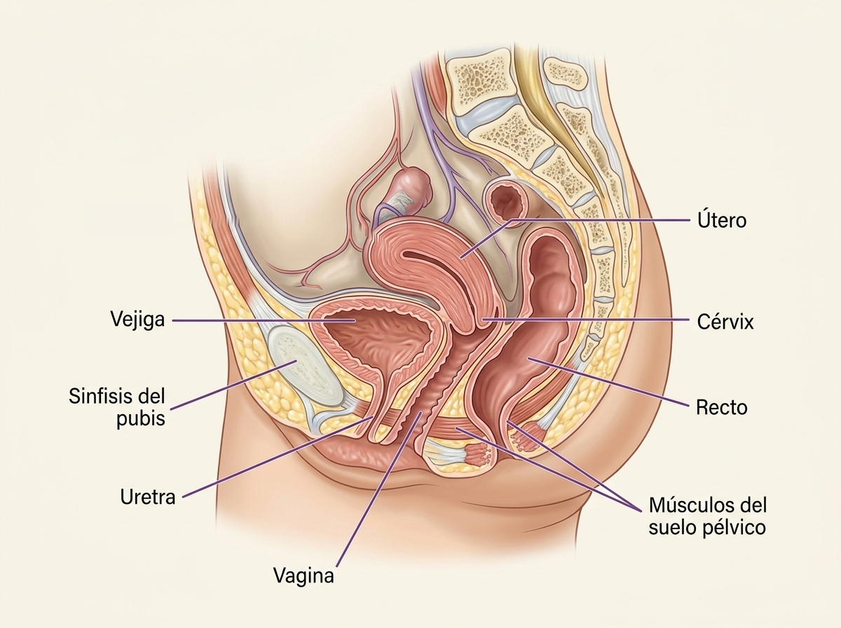 Anatomía del suelo pélvico femenino